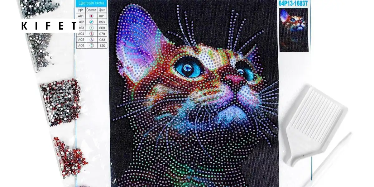 عکس نقاشی الماسی طرح گربه