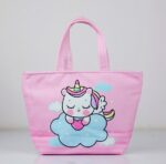 کیف دوشی مخمل بچه گانه یونیکورن صورتی کیفت