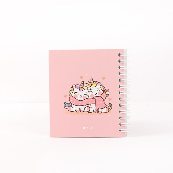 مینی دفترچه یونیکورن شالگردنی گلبهی محصولی از برند کیفت KIFET برگه خط دار 70 گرمی سایز : 10x12 سانتیمتربا افتخار ساخت ایران