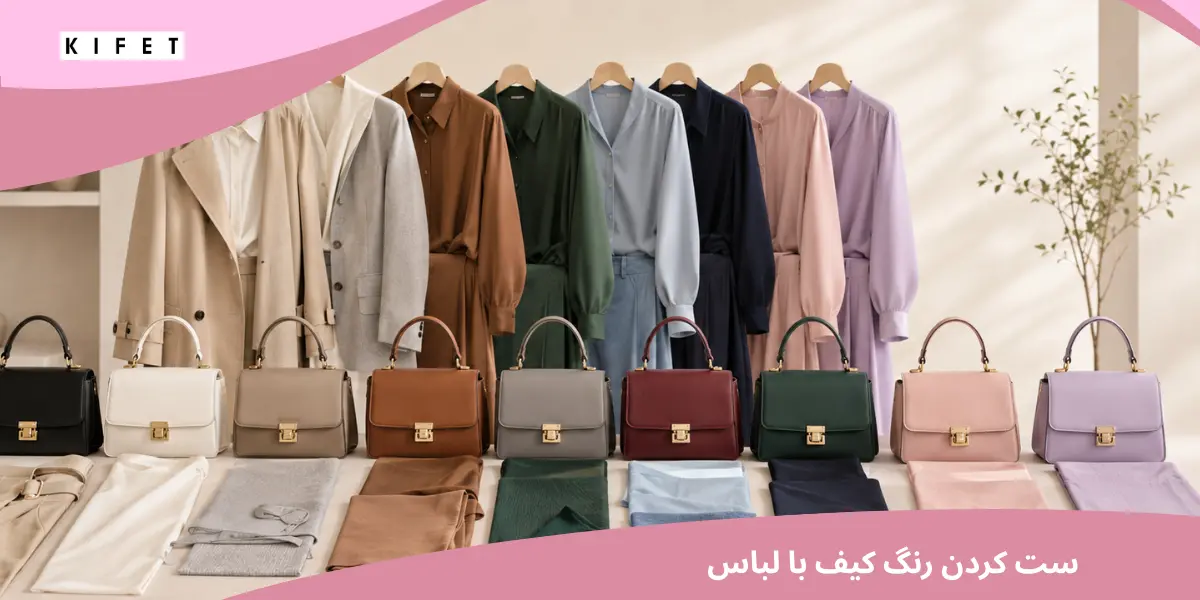 ست کردن رنگ کیف با لباس